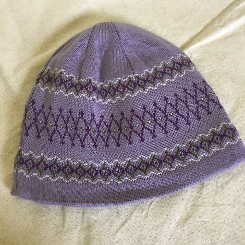 Beanie winter hat purple